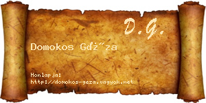 Domokos Géza névjegykártya